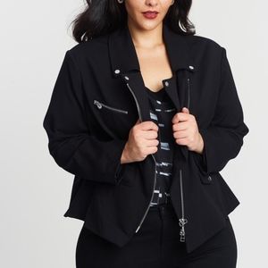 Rebel Wilson x Angels Asymmetric Zip Moto Jacket